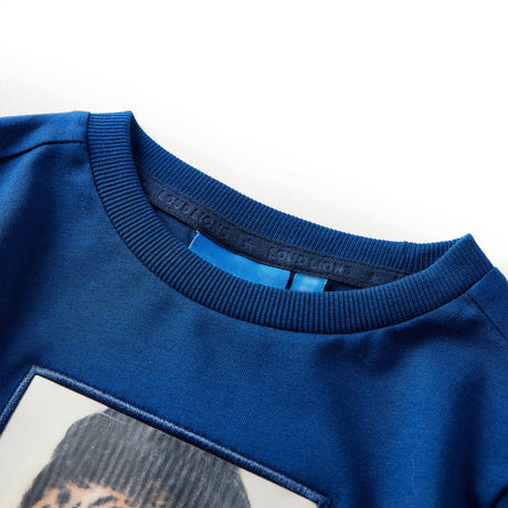 Vidaxl kindershirt met lange mouwen 128 donkerblauw