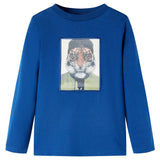 VidaXL Kindershirt met lange mouwen 140 donkerblauw