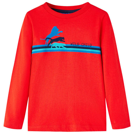 Vidaxl kindershirt met lange mouwen 116 rood