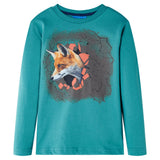VidaXL Kindershirt met lange mouwen 128 donkerzeeblauw