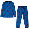 Vidaxl kinderpyjama met lange mouwen 104 petroleumkleurig