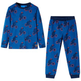 Vidaxl kinderpyjama met lange mouwen 140 petroleumkleurig