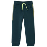 Vidaxl kinderjoggingbroek met trekkoord 92 mosgroen