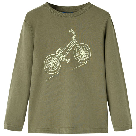 Vidaxl kindershirt met lange mouwen 92 kakikleurig