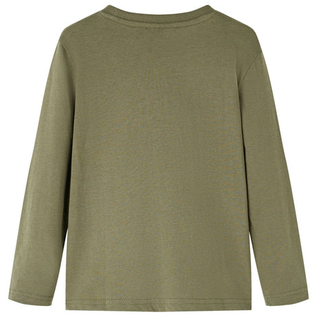Vidaxl kindershirt met lange mouwen 92 kakikleurig