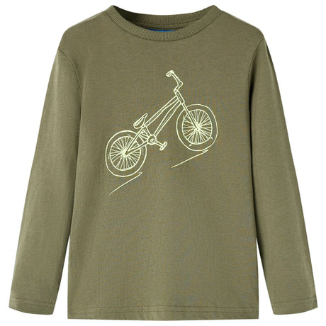 Vidaxl kindershirt met lange mouwen 104 kakikleurig