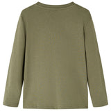Vidaxl kindershirt met lange mouwen 116 kakikleurig