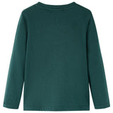 Vidaxl kindershirt met lange mouwen 116 donkergroen