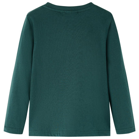 Vidaxl kindershirt met lange mouwen 116 donkergroen