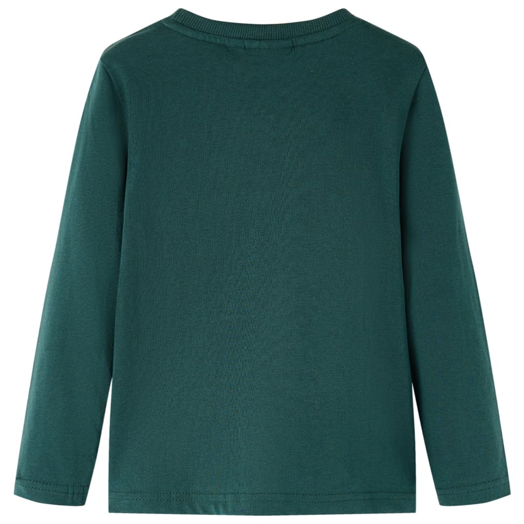 Vidaxl kindershirt met lange mouwen 128 donkergroen
