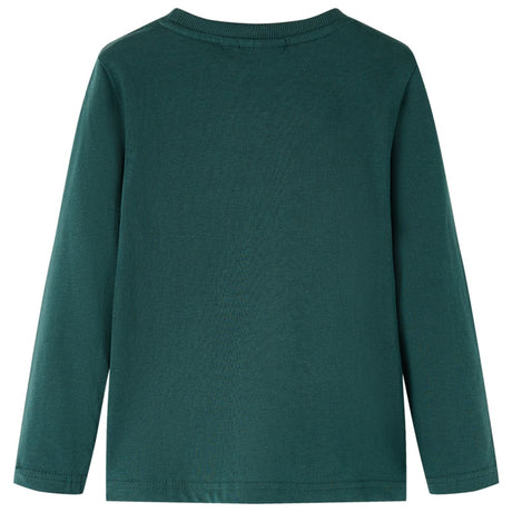 Vidaxl kindershirt met lange mouwen 128 donkergroen