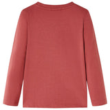 Vidaxl kindershirt met lange mouwen 104 roodbruin