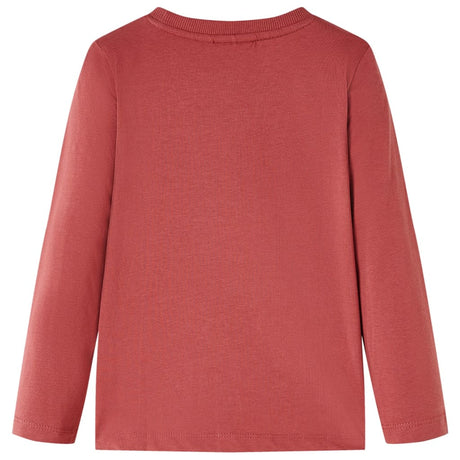 Vidaxl kindershirt met lange mouwen 104 roodbruin