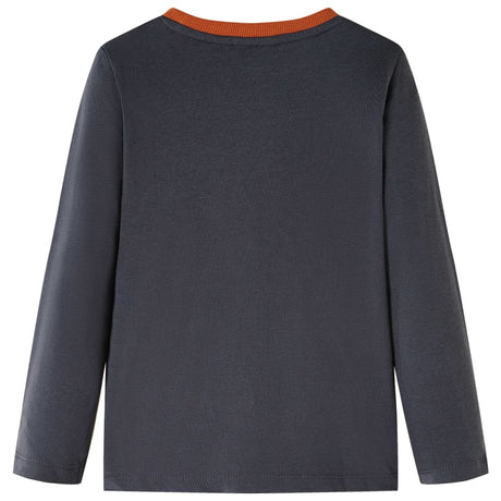 Vidaxl kindershirt met lange mouwen 104 antracietkleurig