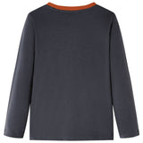 Vidaxl kindershirt met lange mouwen 116 antracietkleurig