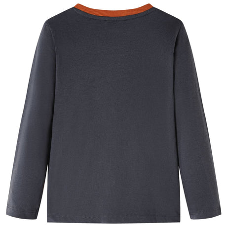 Vidaxl kindershirt met lange mouwen 116 antracietkleurig