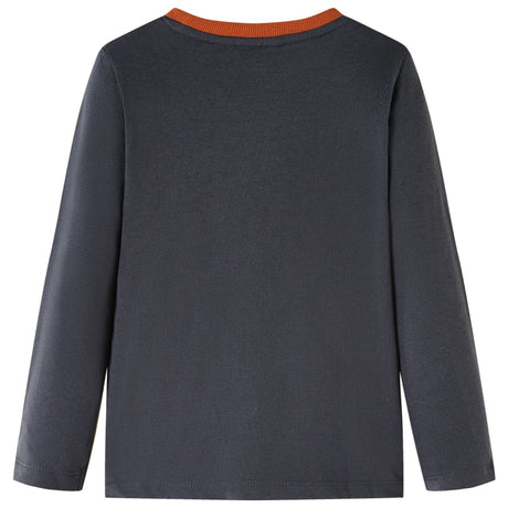 Vidaxl kindershirt met lange mouwen 128 antracietkleurig