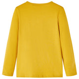 Vidaxl kindershirt met lange mouwen 104 donker okerkleurig