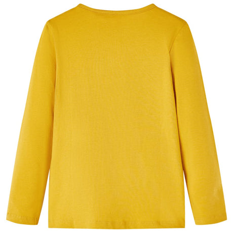 Vidaxl kindershirt met lange mouwen 116 donker okerkleurig
