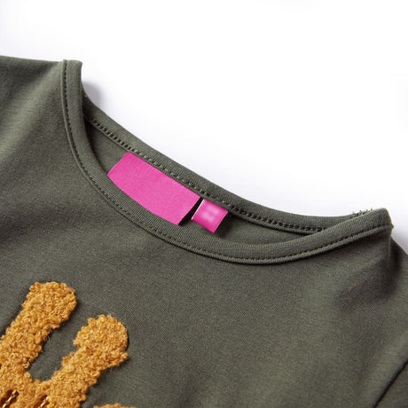 Vidaxl kindershirt met lange mouwen 104 kakikleurig