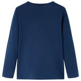 Vidaxl kindershirt met lange mouwen 128 marineblauw