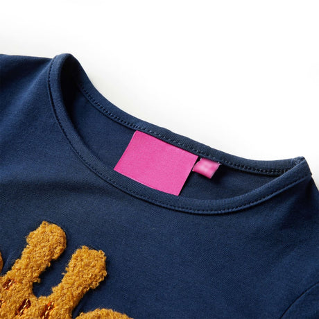 Vidaxl kindershirt met lange mouwen 140 marineblauw