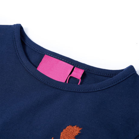 Vidaxl kindershirt met lange mouwen 116 marineblauw