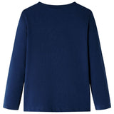 Vidaxl kindershirt met lange mouwen 128 marineblauw