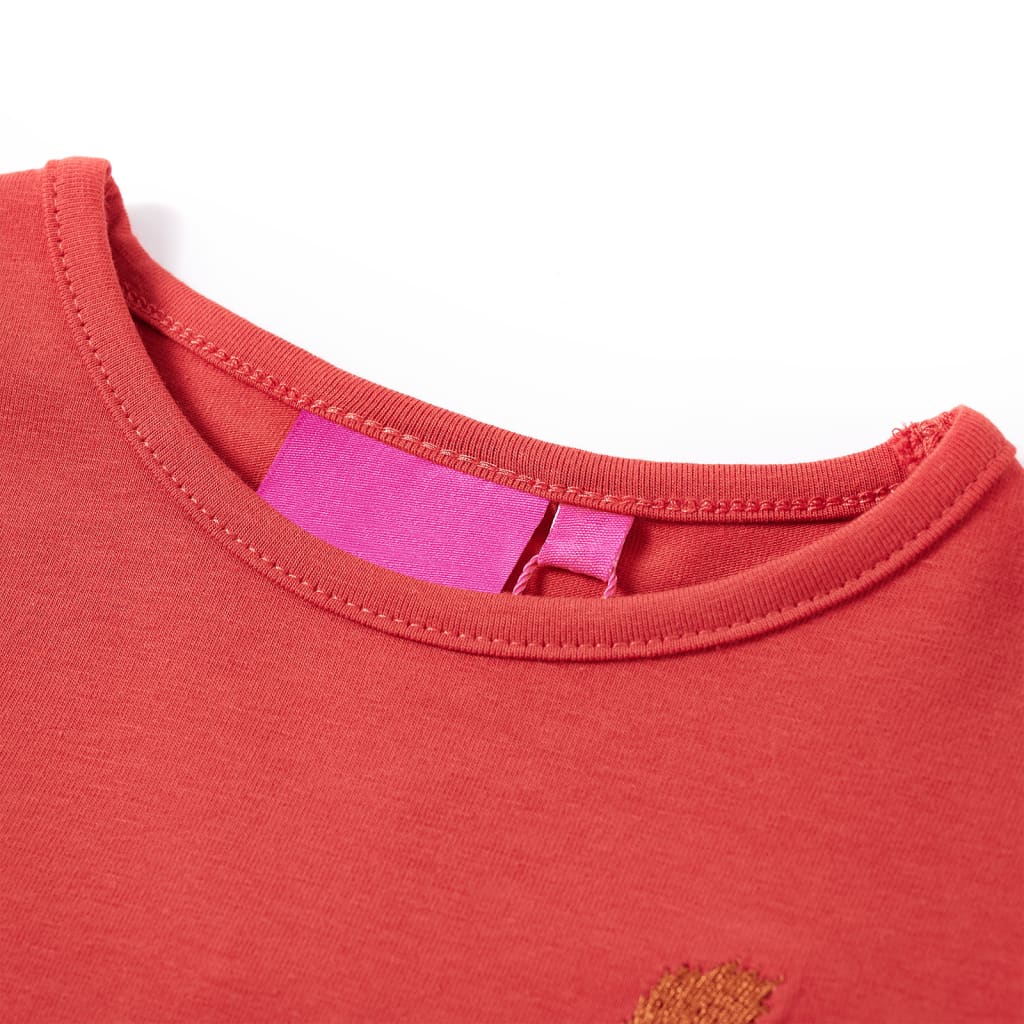 Vidaxl kindershirt met lange mouwen 92 roodbruin