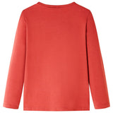 Vidaxl kindershirt met lange mouwen 116 roodbruin