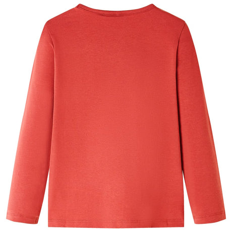 Vidaxl kindershirt met lange mouwen 116 roodbruin