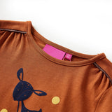 Vidaxl kindershirt met lange mouwen 92 cognackleurig