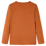 Vidaxl kindershirt met lange mouwen 116 cognackleurig