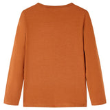 Vidaxl kindershirt met lange mouwen 140 cognackleurig