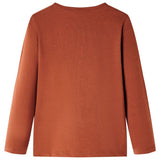 Vidaxl kindershirt met lange mouwen 104 cognackleurig