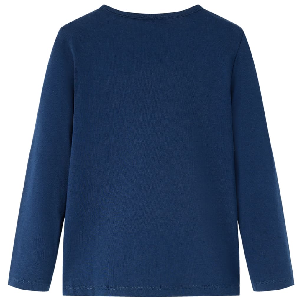VidaXL Kindershirt met lange mouwen 116 marineblauw