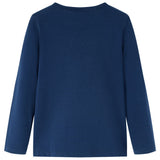 Vidaxl kindershirt met lange mouwen 140 marineblauw