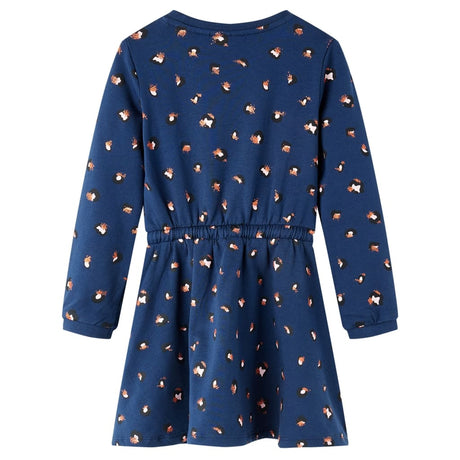 Vidaxl kinderjurk met lange mouwen 104 marineblauw