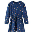 Vidaxl kinderjurk met lange mouwen 116 marineblauw