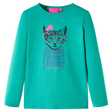 Vidaxl kindershirt met lange mouwen 128 felgroen