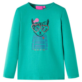 Vidaxl kindershirt met lange mouwen 128 felgroen