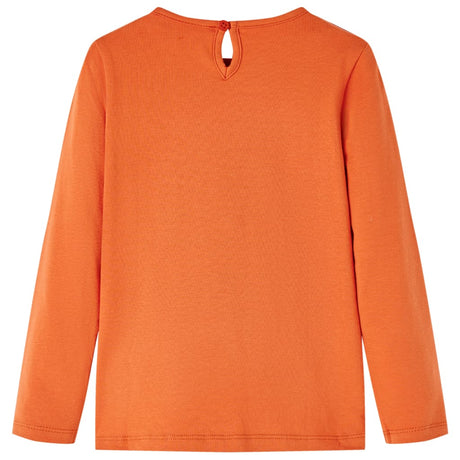 Vidaxl kindershirt met lange mouwen 92 oranjebruin