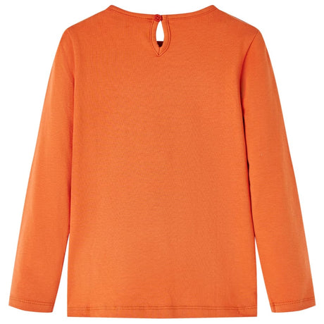 Vidaxl kindershirt met lange mouwen 116 oranjebruin