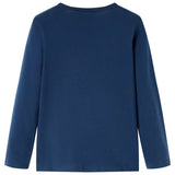 VidaXL Kindershirt met lange mouwen 92 marineblauw