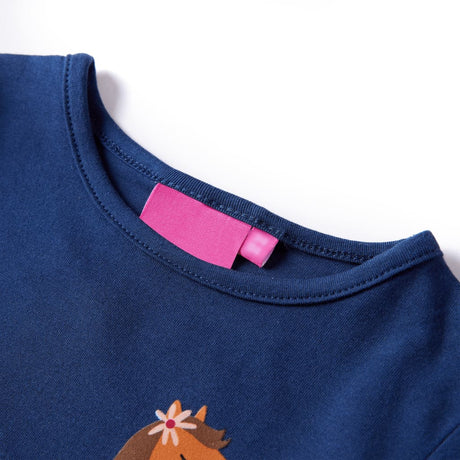 Vidaxl kindershirt met lange mouwen 104 marineblauw