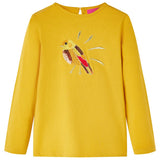 Vidaxl kindershirt met lange mouwen 104 donker okerkleurig