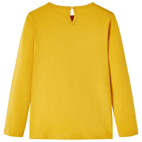 Vidaxl kindershirt met lange mouwen 128 donker okerkleurig