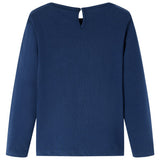 Vidaxl kindershirt met lange mouwen 104 marineblauw