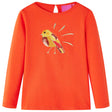 Vidaxl kindershirt met lange mouwen 116 donkeroranje