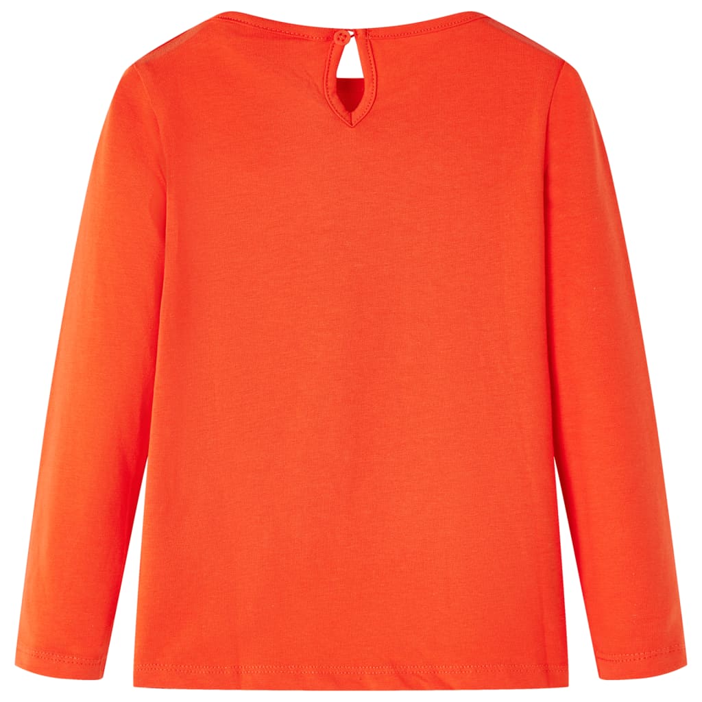 Vidaxl kindershirt met lange mouwen 128 donkeroranje